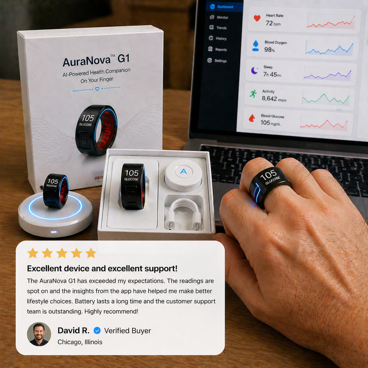🎉70% OFF Launch Deal🔥  Non-Invasive Smart Ring