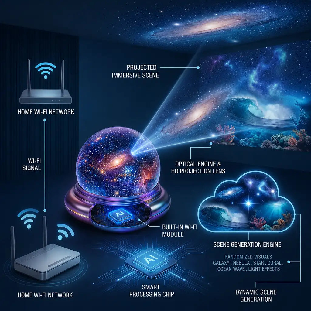 🔮Night Light Projector - Smart Holographic Star Projector🗽❤️❤️❤️